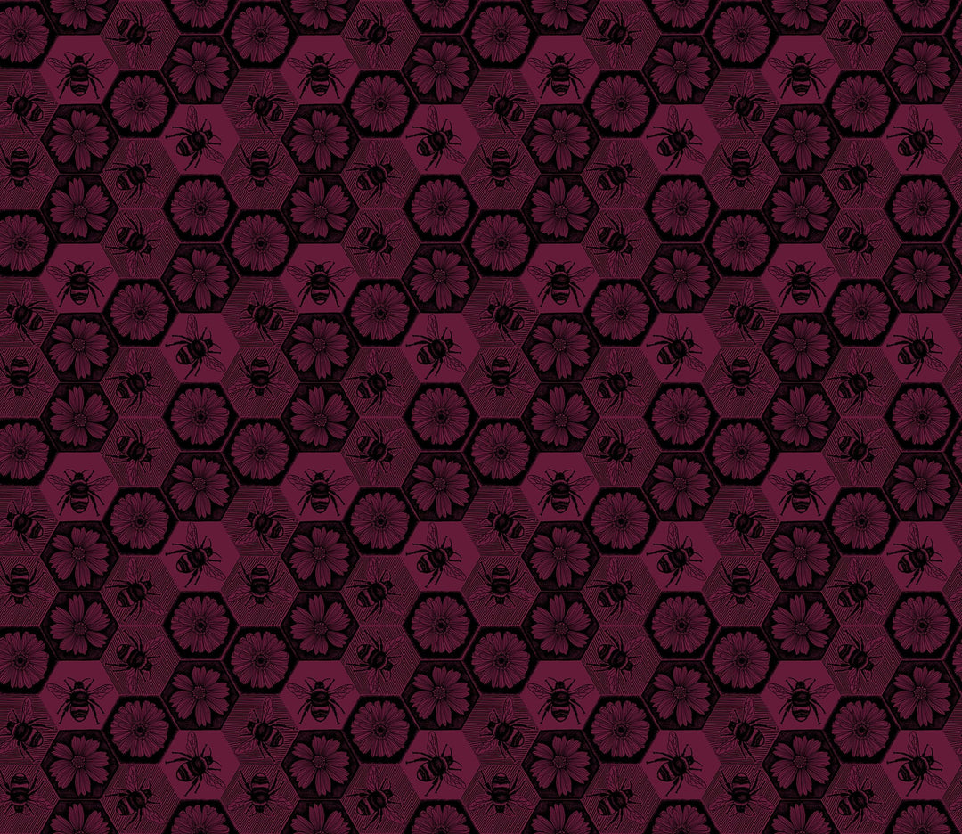 Default Busy in Mulberry - Indelible Ink - Anna Maria Textiles