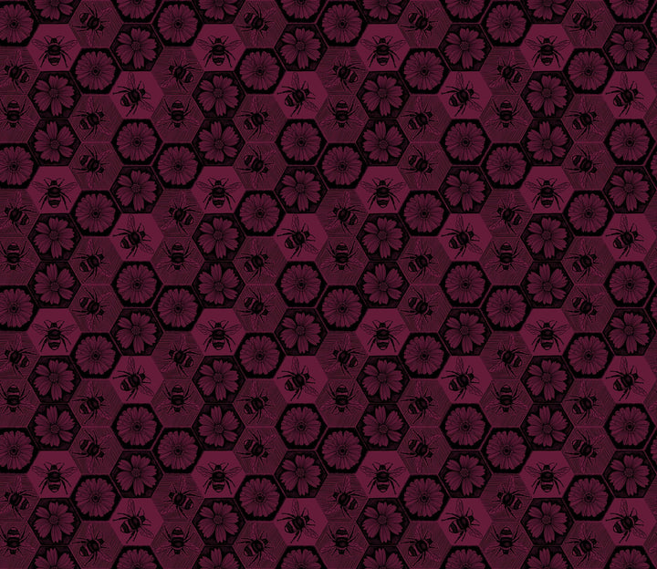 Default Busy in Mulberry - Indelible Ink - Anna Maria Textiles