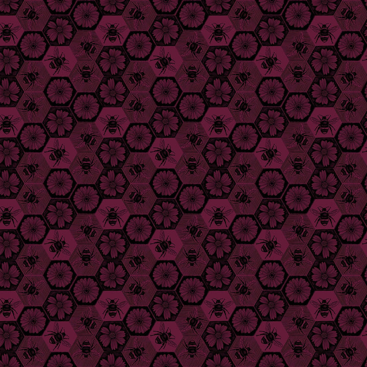 Default Busy in Mulberry - Indelible Ink - Anna Maria Textiles