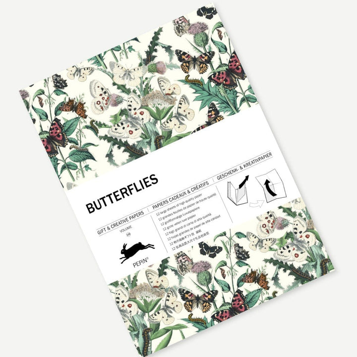 Default Butterflies - Pepin Gift and Creative Papers 12 Sheets