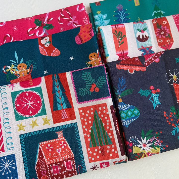 Default Candy Cane Christmas Bundle - 6 FQs - Helen Black