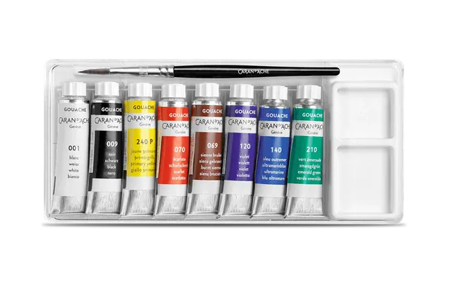 Default Caran d'ache Gouache Tubes - 8 colors