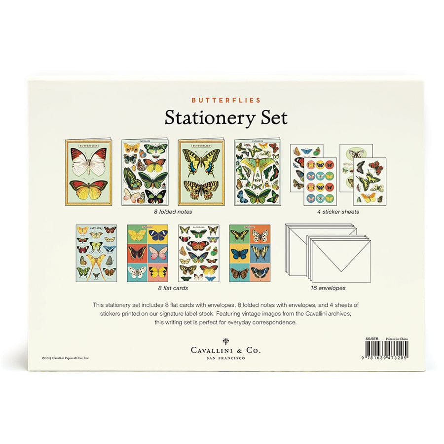 Default Cavallini & Co Stationery Set - Butterfly