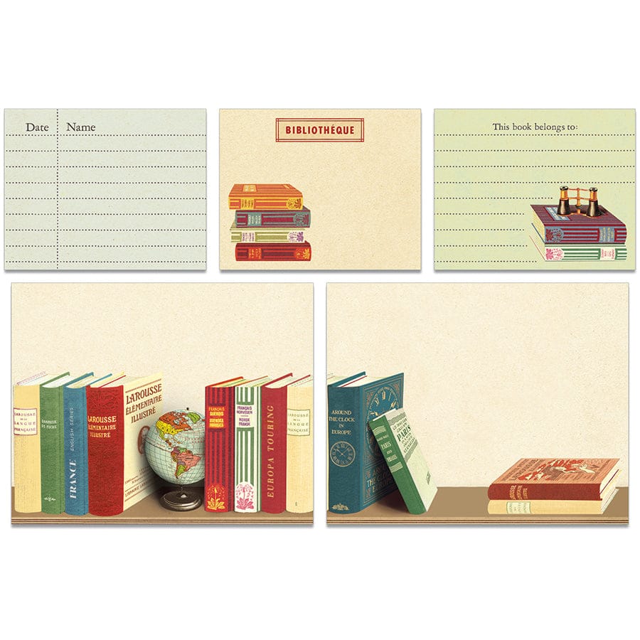 Default Cavallini & Co. Sticky Notes in a Tin - Library Books