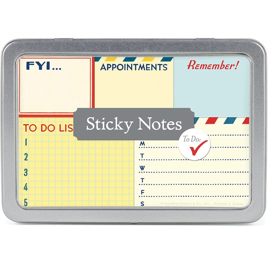 Default Cavallini & Co Sticky Notes in a Tin - To Do