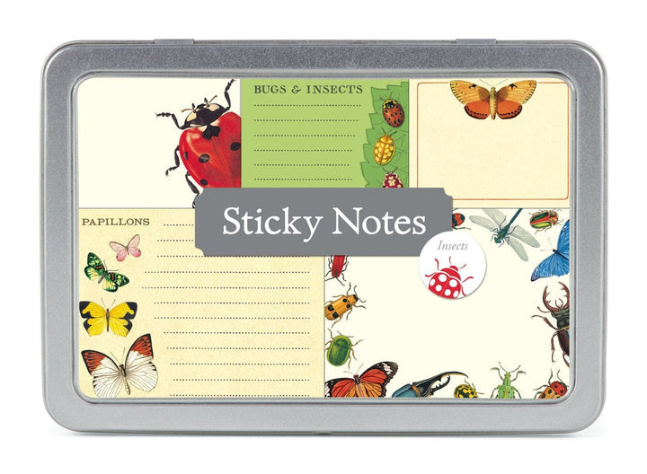 Default Cavallini & Co. Sticky Notes in Tin - Insects & Bugs