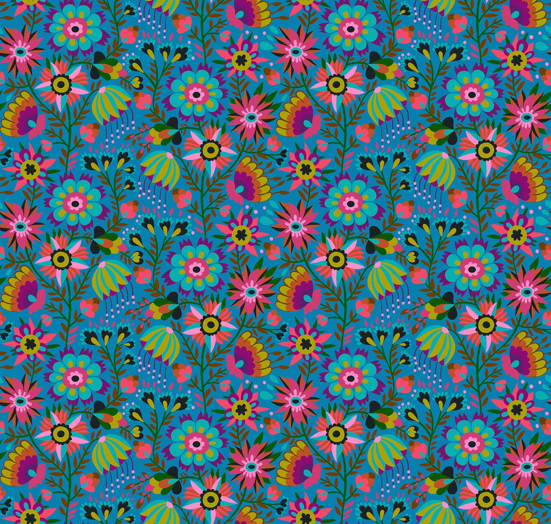 Default Charmed in Azul - Allegory - Anna Maria Textiles