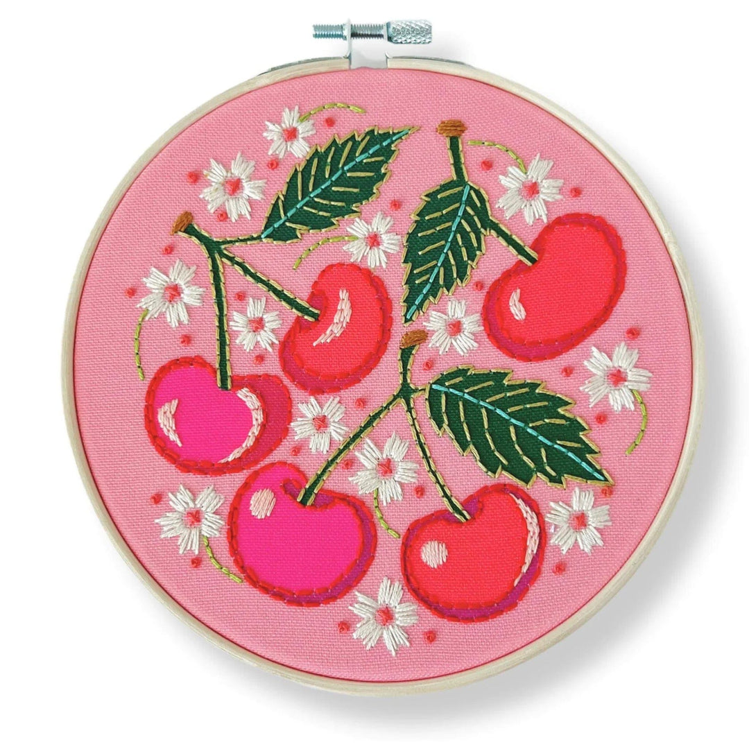 Default Cherries Embroidery Kits - Rikrack