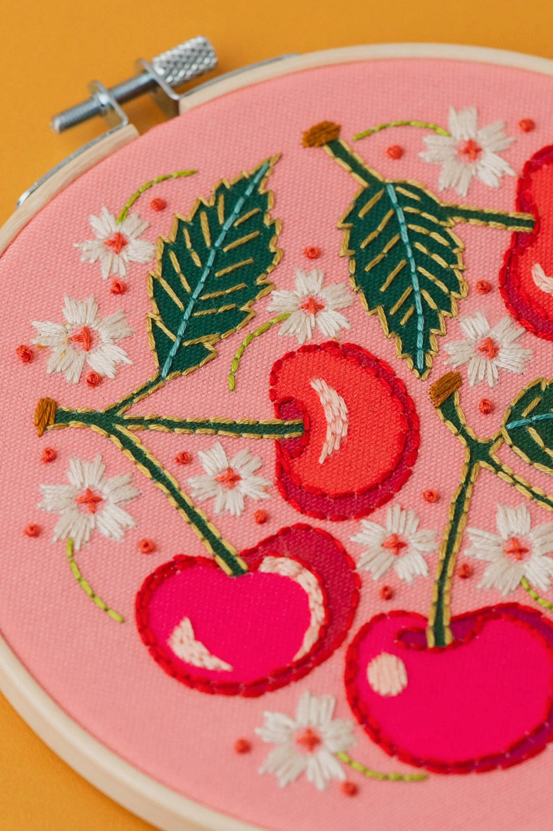 Default Cherries Embroidery Kits - Rikrack