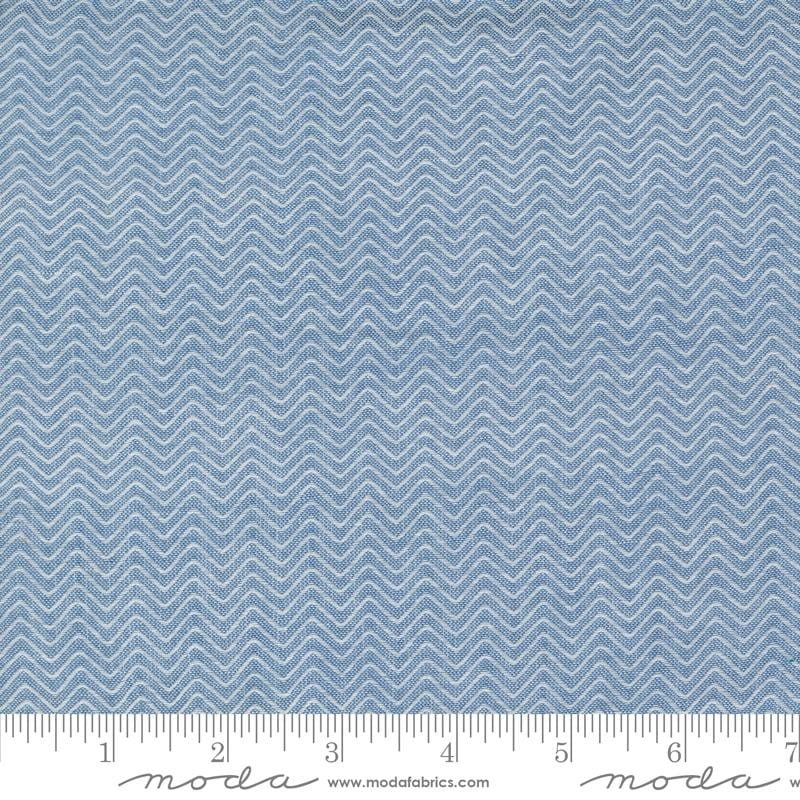 Default Chevron Twill in Blue Jeans - Denim Daisies Wovens