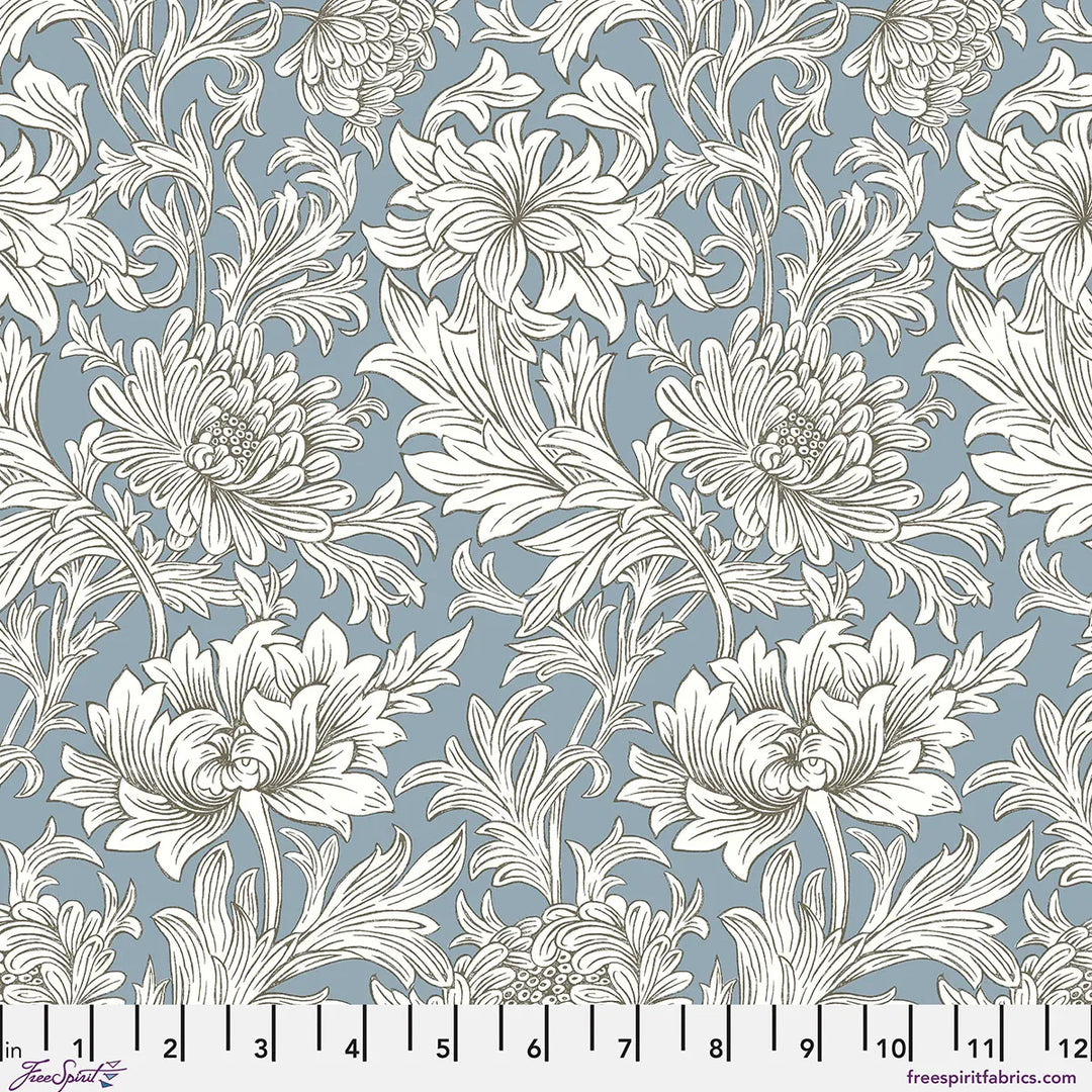 Default Chrysanthmum Tonal in Lt Blue - Morden - The Original Morris & Co