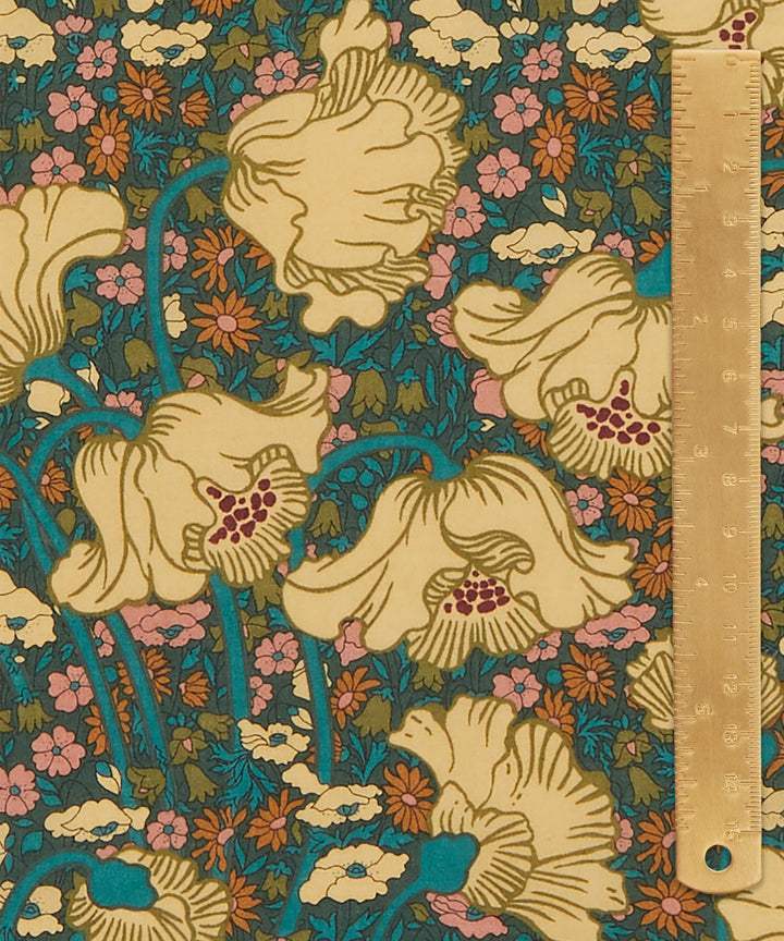 Default Clementina Daisy in Dark Green - Liberty Tana Lawn Yardage