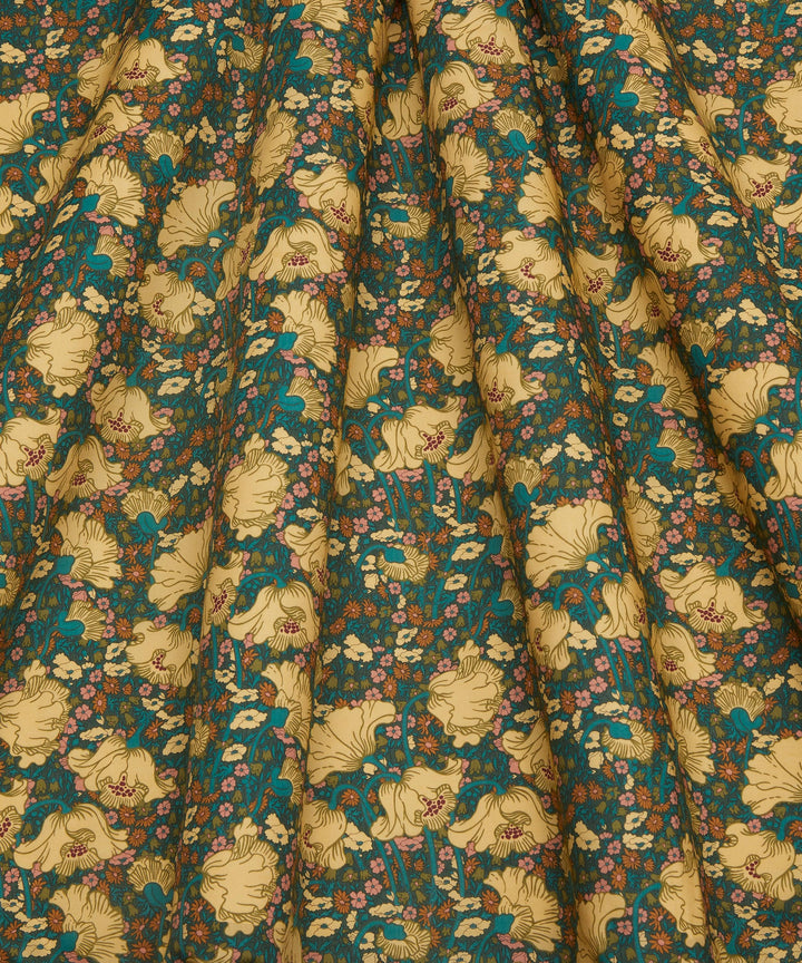 Default Clementina Daisy in Dark Green - Liberty Tana Lawn Yardage