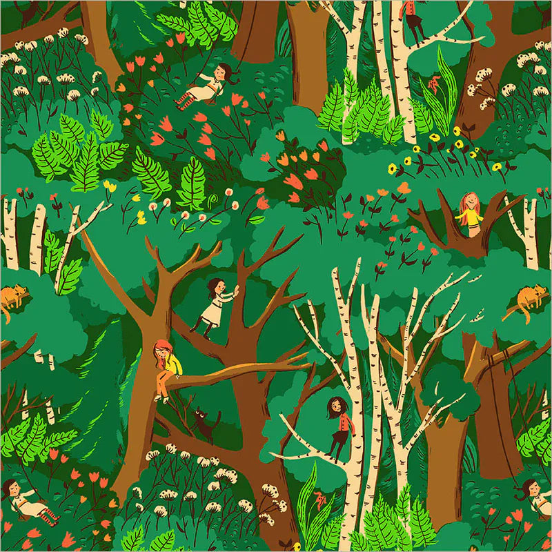 Default Climbing Trees in Jade - Heather Ross Favorites