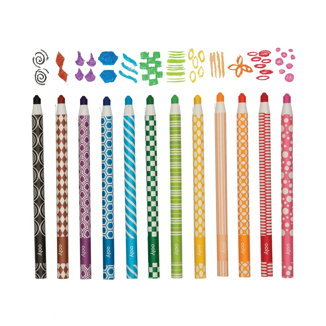 Default Color Appeel Peel to Reveal Crayon Sticks - Set of 12 - by Ooly