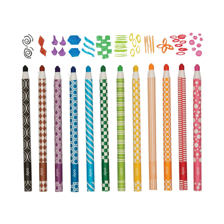 Default Color Appeel Peel to Reveal Crayon Sticks - Set of 12 - by Ooly