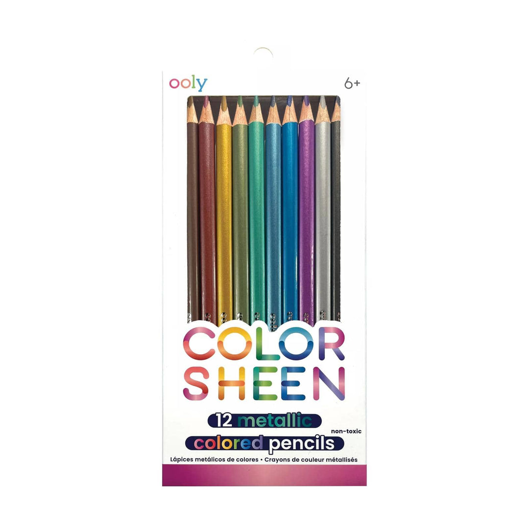 Default Color Sheen Metallic Colored Pencils - 12 Colors - by Ooly