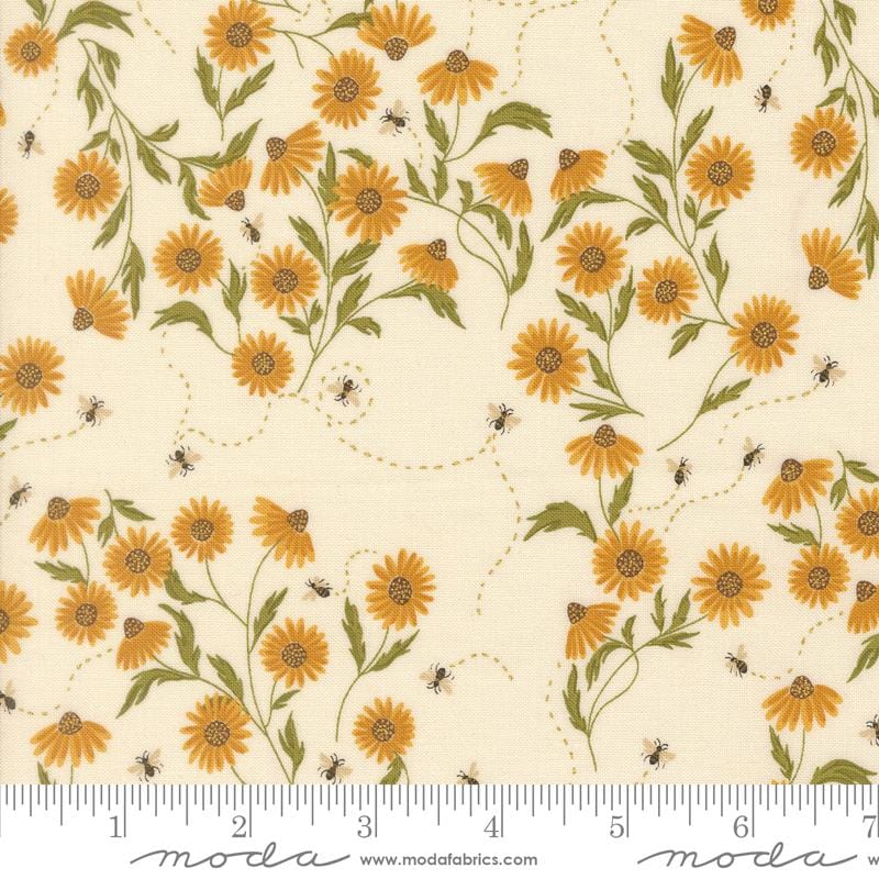 Default Cone Flower in Eggshell MET - Ladybug Whimsy - Gingiber