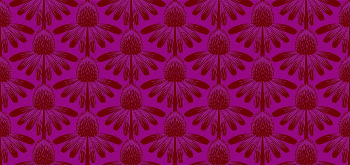Default Coneflower in Magenta - Indelible - Anna Maria Textiles