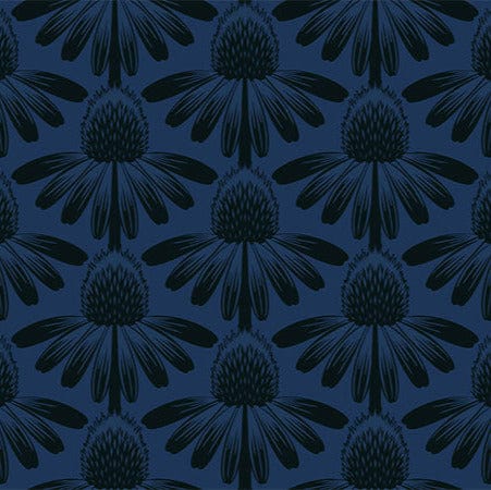 Default Coneflower in Night - Indelible - Anna Maria Textiles