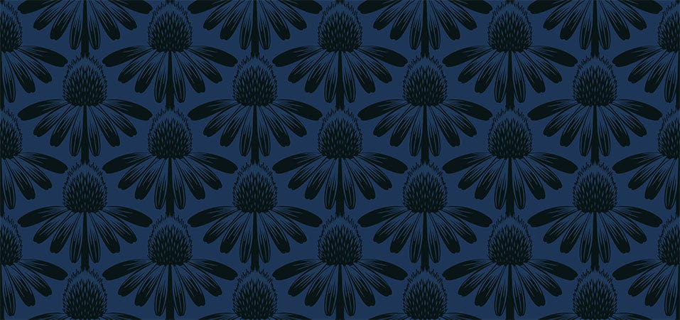 Default Coneflower in Night - Indelible - Anna Maria Textiles