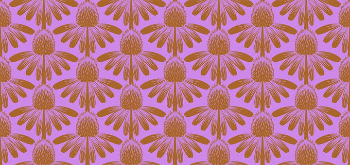 Default Coneflower in Taffy - Indelible - Anna Maria Textiles