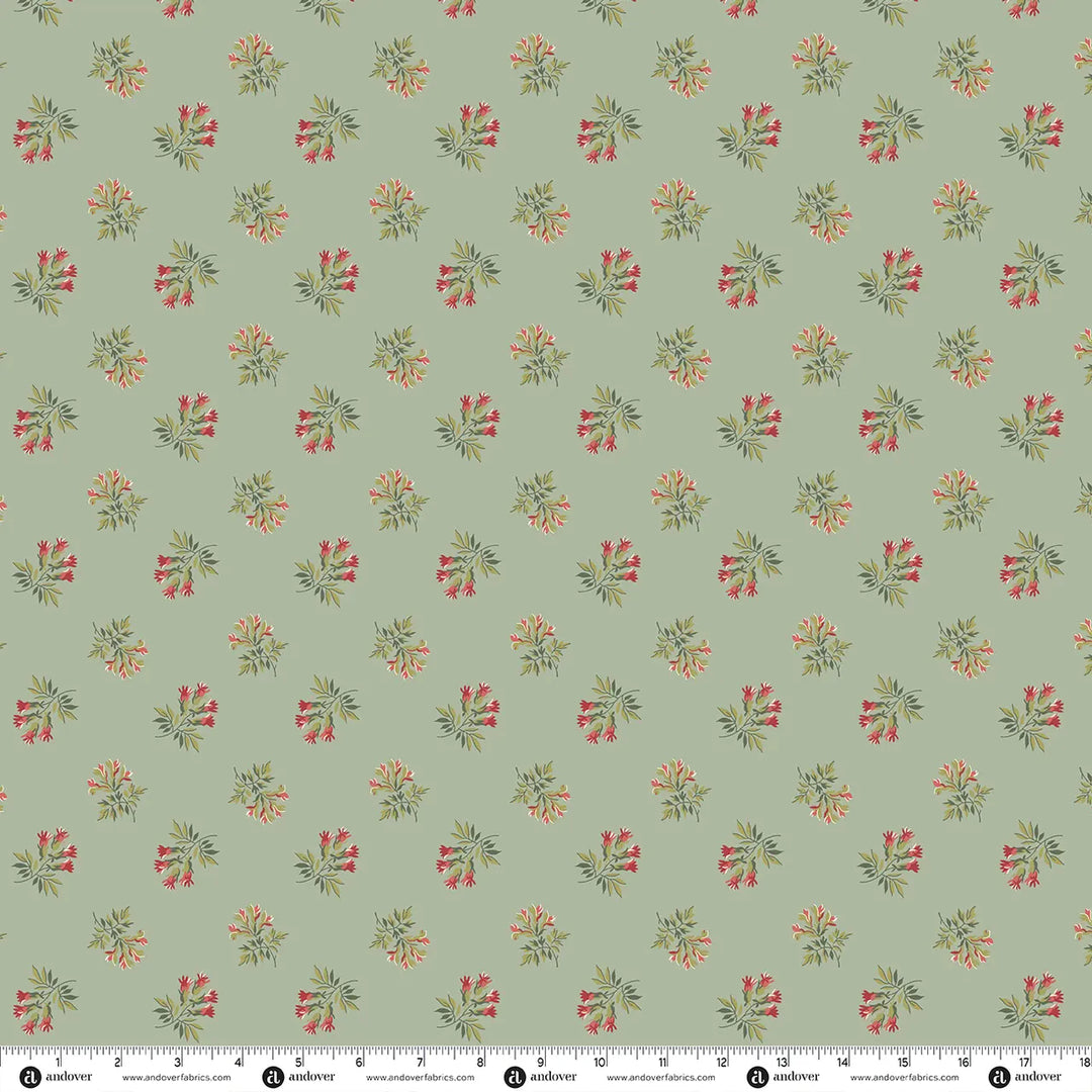 Default Corsage in Sage - Secret Stash Favorites - Blue Willow - Laundry Basket Quilts
