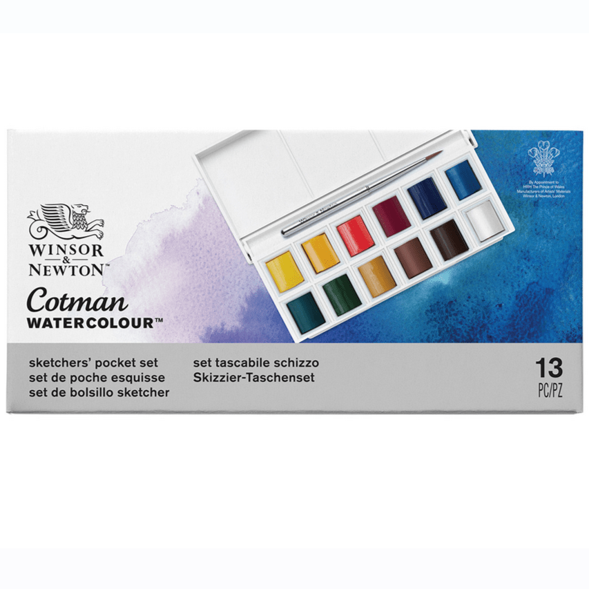 Default Cotman Mini Water Colour Set - Pocket Set 12 Colors