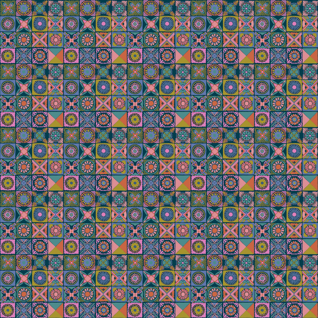 Default Cottage Kitchen in Navy - Rhapsody - Anna Maria Textiles