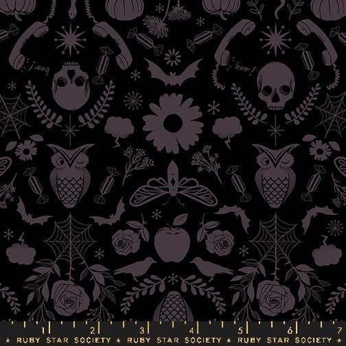 Default Creepy Damask in Black - Good Spirits - RSS