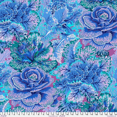 Curly Kale in Blue - Kaffe Fassett Collective