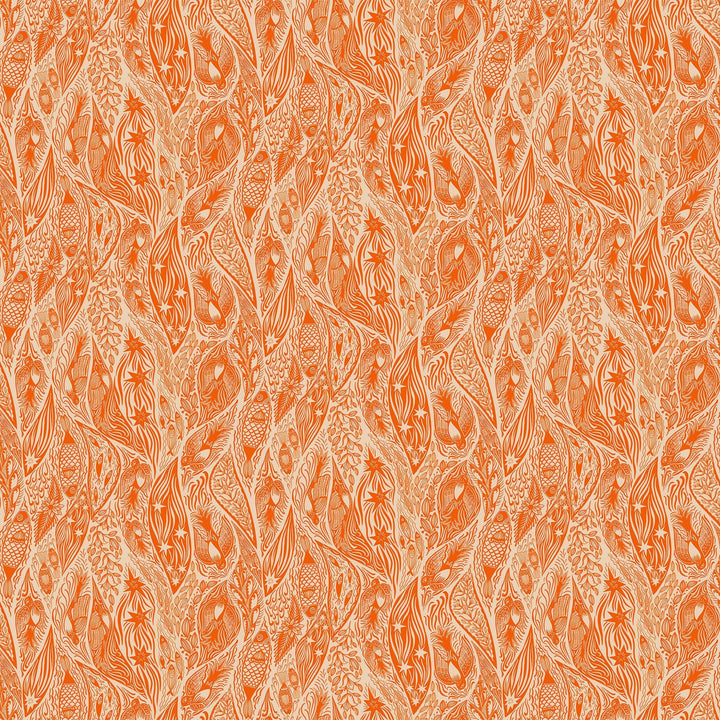 Default Current in Tangerine - Shooting Star - Anna Maria Textiles