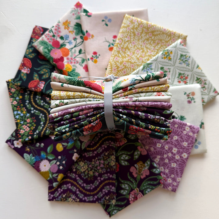 Default Dahlia Fat Quarter Bundle in Pink & Purple - 11 FQs - Rifle Paper Co.