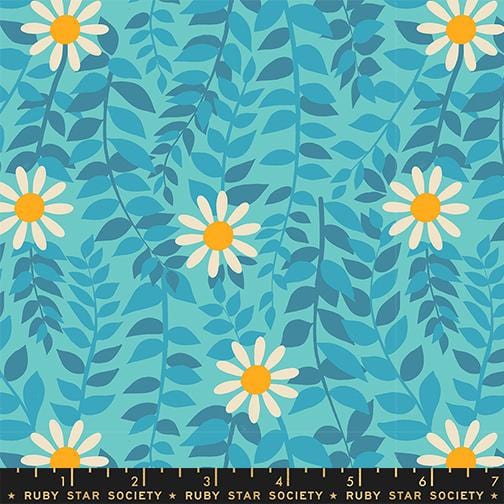 Daisies in Turquoise - Flowerland - Ruby Star Society