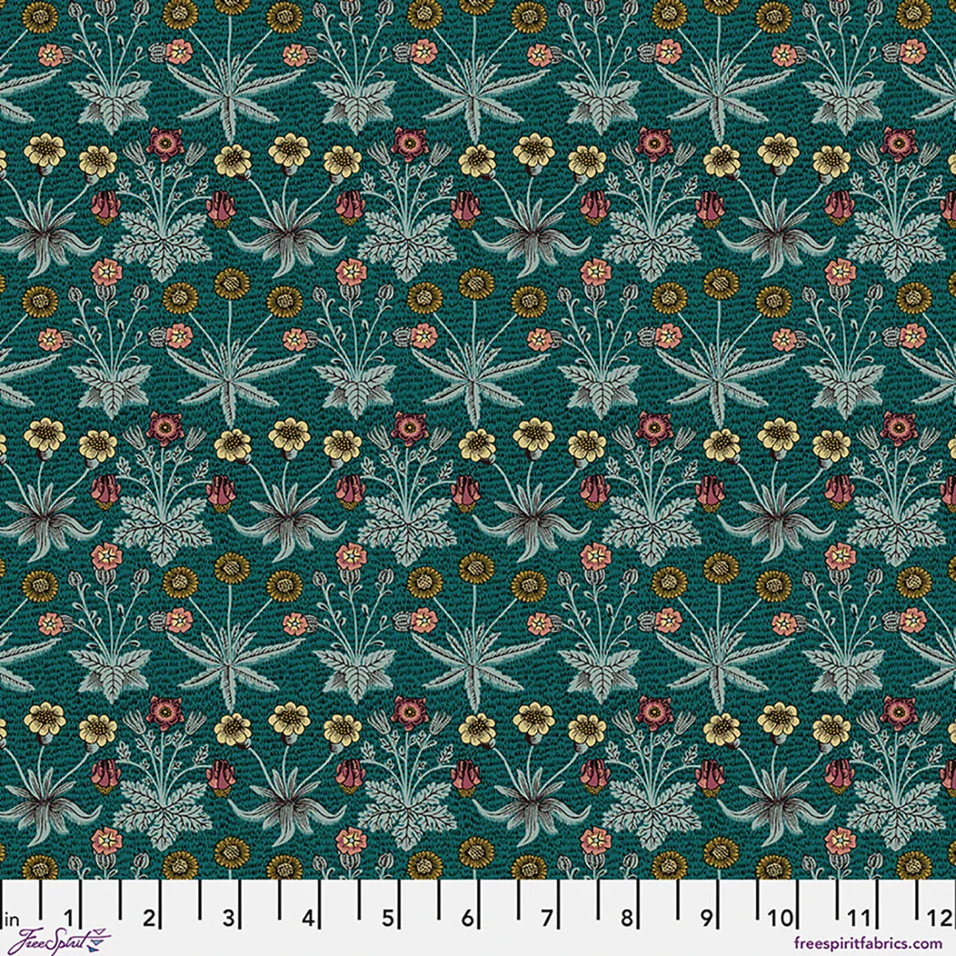 Default Daisy Fields in Teal - Lodden - The Original Morris & Co.