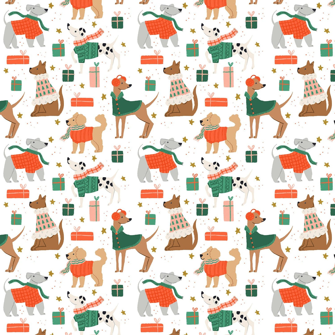 Default Dapper Dogs in Snow Metallic - Merry Pawmas