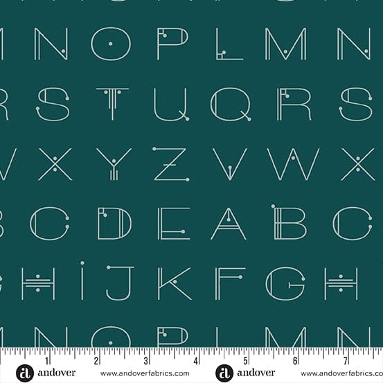 Default Deco Letters in Teal - Scrawl - Giucy Giuce