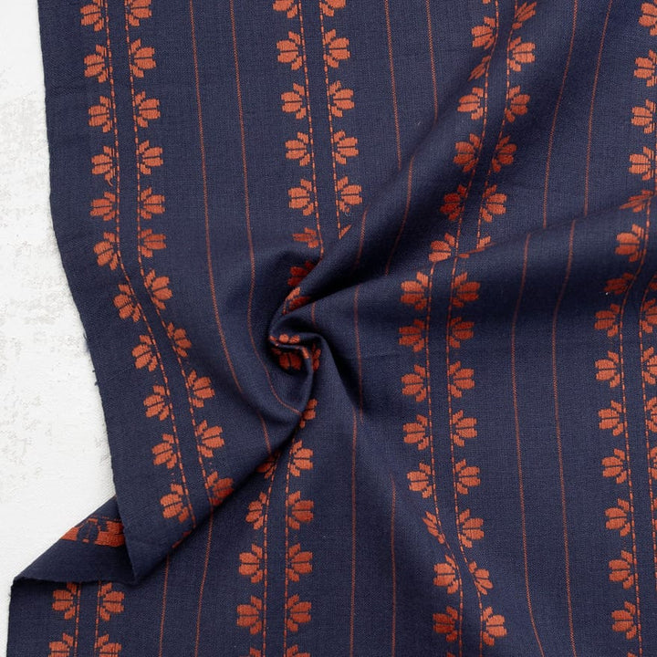 Default Deco Stripe in Navy/Spice - Fine & Dandy - Fableism