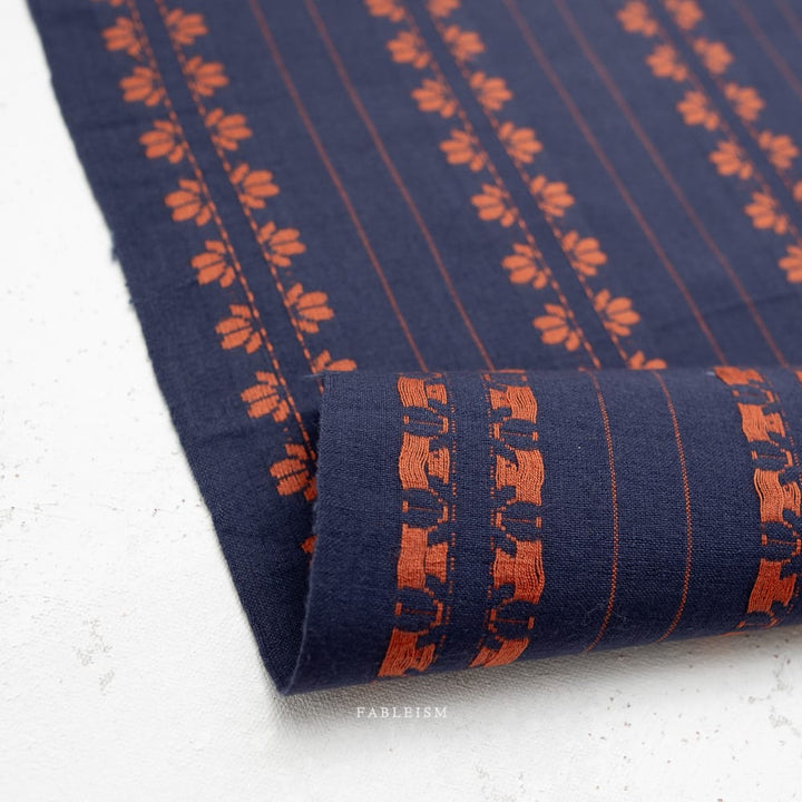Default Deco Stripe in Navy/Spice - Fine & Dandy - Fableism