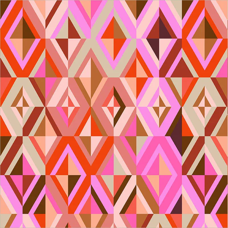Default Diamonds in Coral - Happy Place - Annabel Wrigley