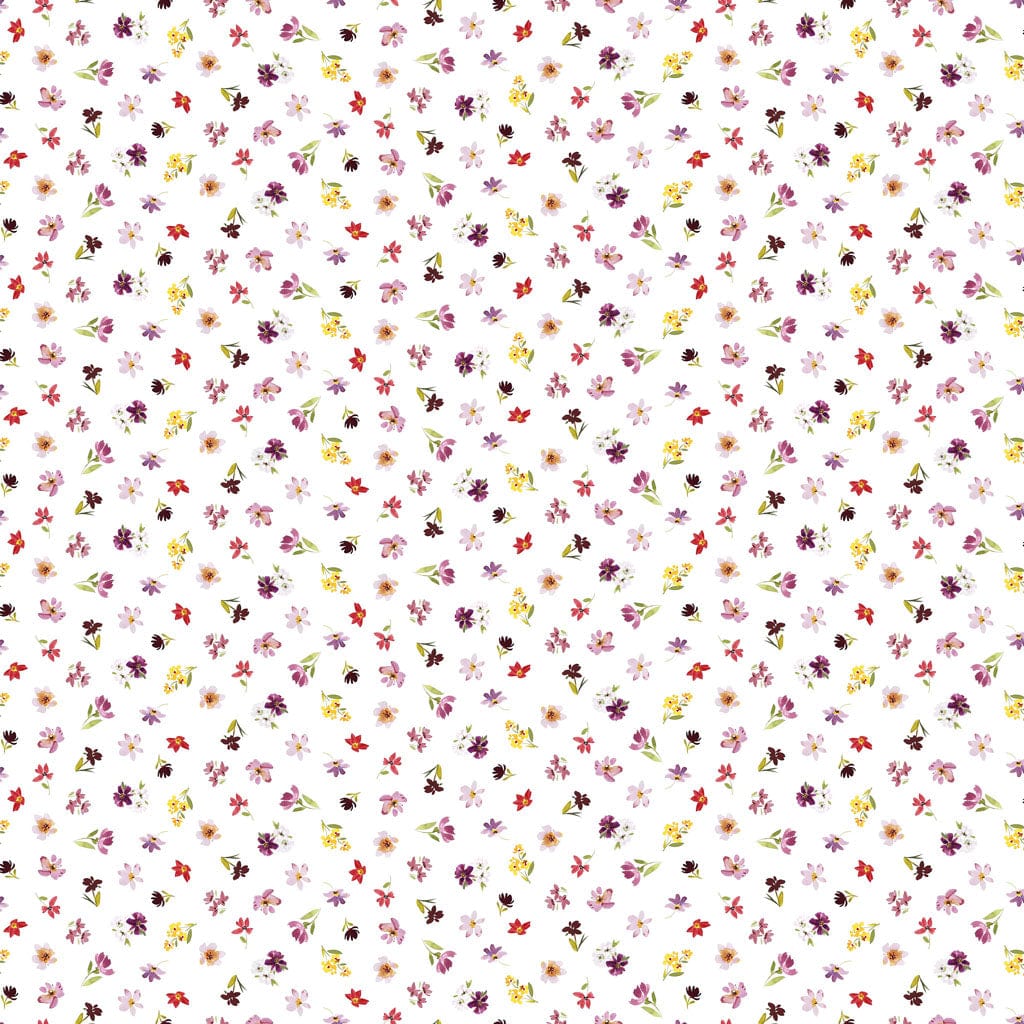 Default Ditsy in White - Summer Garden - Clothworks