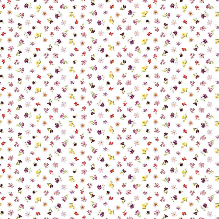 Default Ditsy in White - Summer Garden - Clothworks