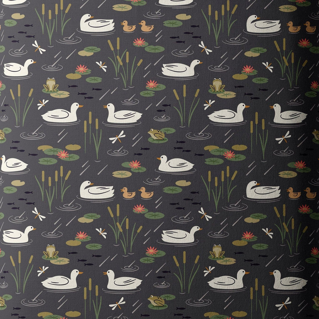 Default Duck Pond in Charcoal - Spring Showers - CLOUD 9