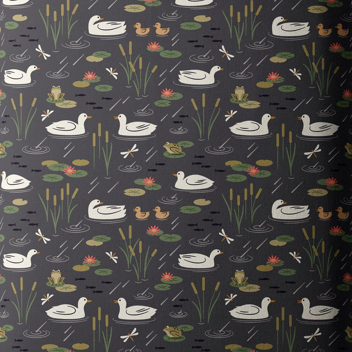 Default Duck Pond in Charcoal - Spring Showers - CLOUD 9