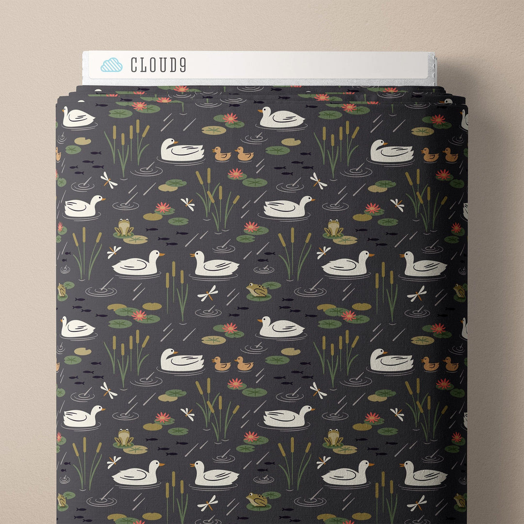 Default Duck Pond in Charcoal - Spring Showers - CLOUD 9