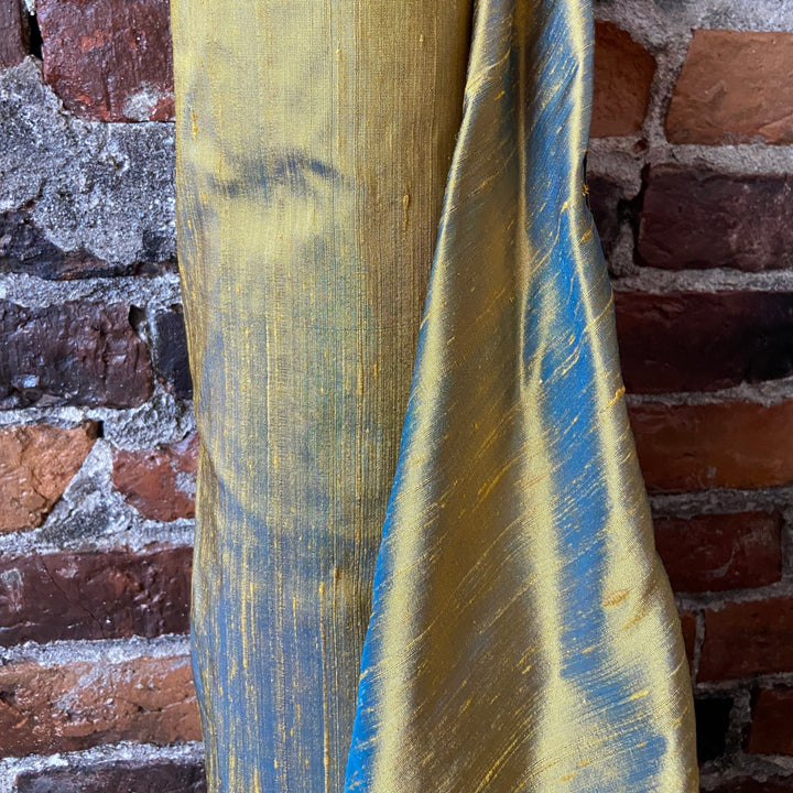 Dupioni Silk in Gilded Blue - 54" Wide