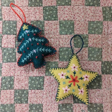 Embroidered Wool Ornaments
