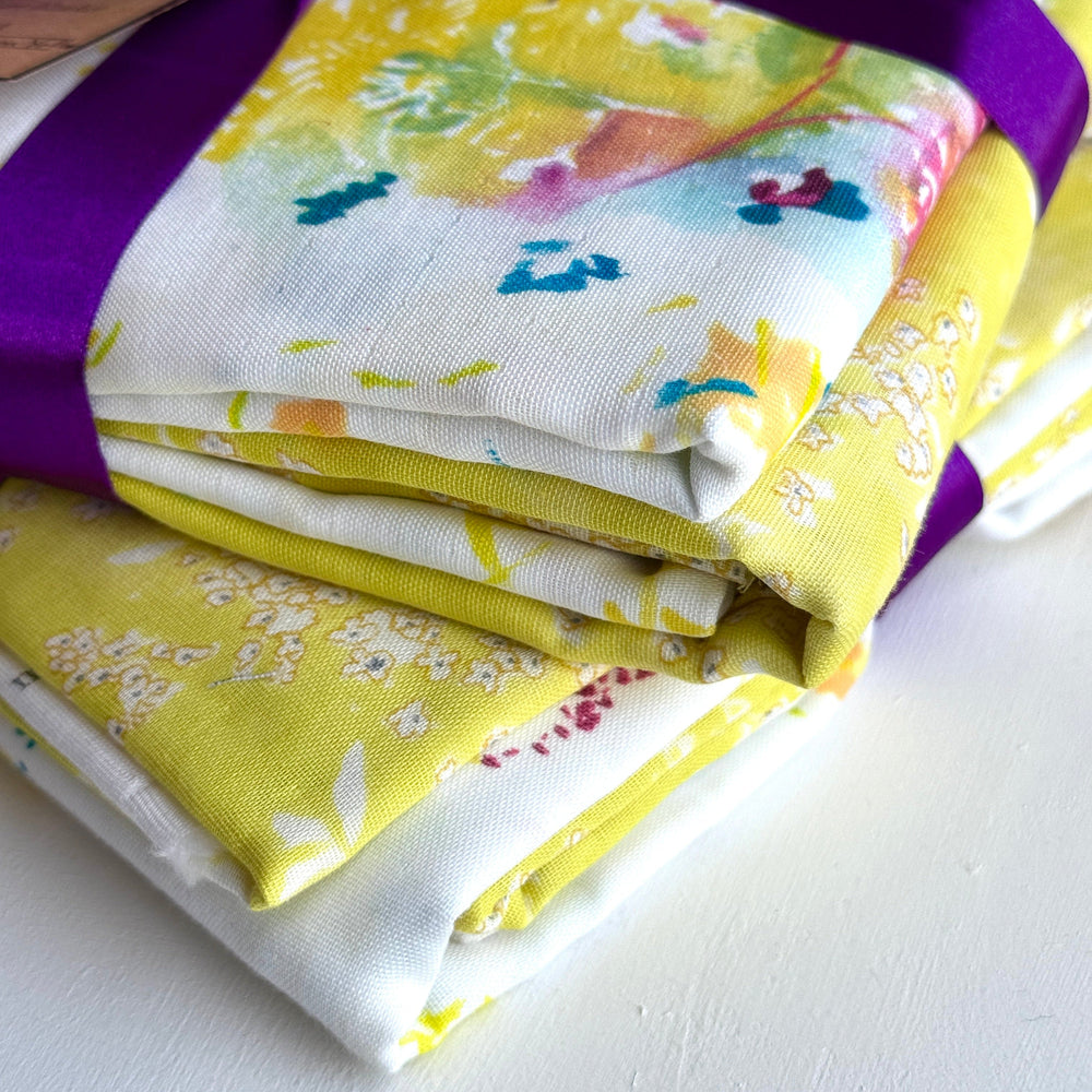 Default Encounter in A ORGANIC + Lei Nani White on Yellow - Baby Blanket Kit