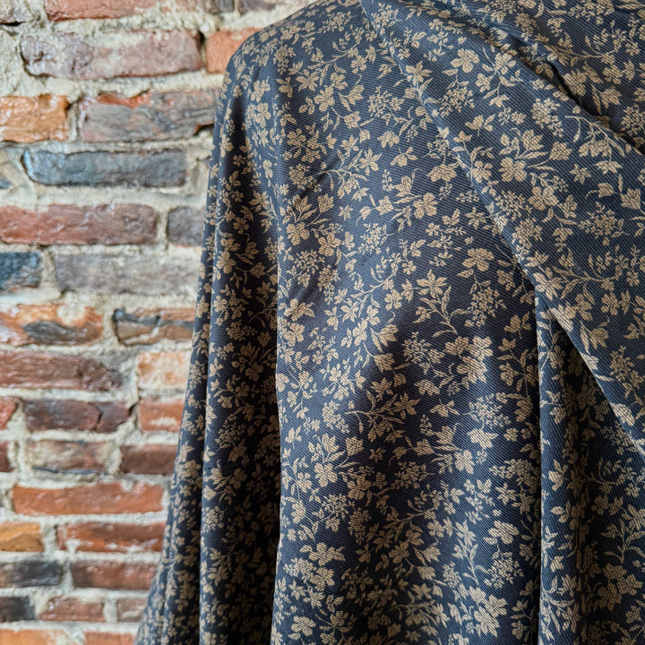 Default English Garden in Midnight - Japanses Pinwale Corduroy