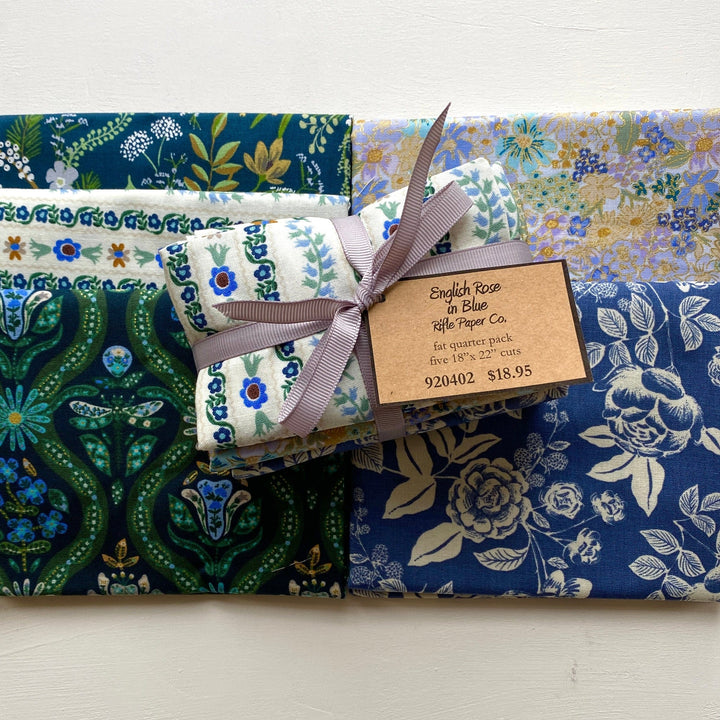 Default English Rose FQ Bundle in Blue - 5 FQs - Rifle Paper Co.